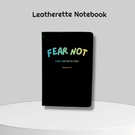 Journal Notebook Leatherette A5 with Bible Verse Isaiah 41:10 with Eco Bag