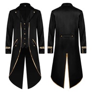 Stempunk Men's Victorin Jcket Gothic Medievl Vintge Tuxedo Mid-Length Phnom Penh Cosply Costume