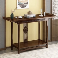 [ST]💘Altar Buddha Shrine Household Chinese Solid Wood Altar Altar Buddha Table a Long Narrow Table Altar Incense Burne09
