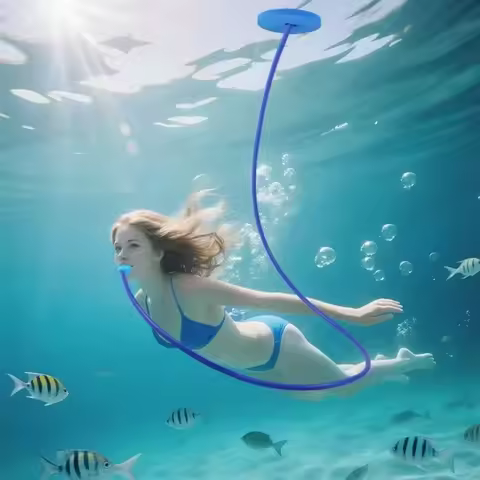 Silicone Full Dry Swimming Tube Single Tube/Double Tube Anti-choking Water Snorkeling Snorkel Breath