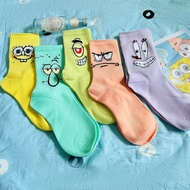 SpongeBob Socks Happy Funny Cartoon Socks Cotton Couple Socks