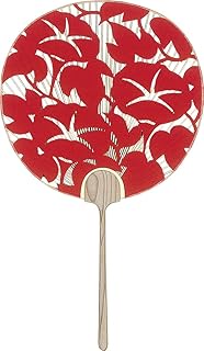 Shiomi Dan Fan, Made in Japan, Uchiwa Tanabata (Red), Double-Sided Watermark 2002, 9.8 x 16.9 inches