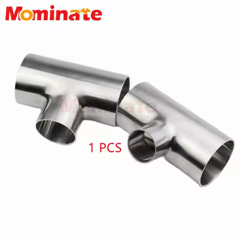 19mm 38mm 51mm 76mm Pipe OD Butt Welding Reducer Tee 3 Way SS304 Stainless Steel Sanitary Fitting Sp