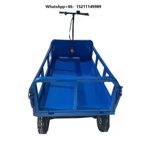 Electric 4 Wheels Garden Cart Platform Small Trolley
