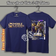 # Baju Anak Gaming Hero Mobile Legend FIGHTER Terbaru| Free Stiker Kaos Anak-anak Usia 3-16 Tahun ML