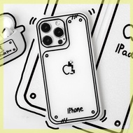 Second-dimensional style hand-painted lines DIY manuscript mobile phone shell anti-fall and shockpro