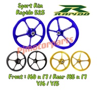 Y16 Y16ZR Y15 Y15ZR V1 V2 (100% Original Rapido 525) 160/185 X 17 Sport Rim Set & Bearing & Bush Spo