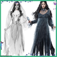 Women Cosplay Halloween Costume Horror Ghost Dead Corpse Zombie Bride Dress doublelift store