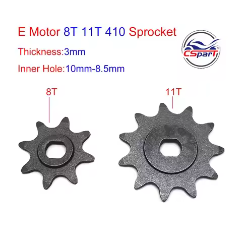 8 11 Tooth 8T 11T 410 Oval 10MM Razor EVO IZIP Gear Sprocket 500W 800W 1000W Scooter Motor