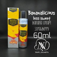 Ready JT Bananalicious Less Sweet 60ml by Emkay Liquidbanana