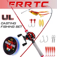 FRRTC UL Casting Combo Fishing Rod with 7.2:1 High Speed Gear Ratio Baitcasting Reel Fishing Tackles