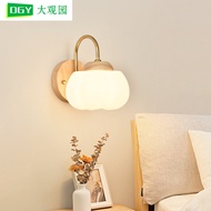 Daguanyuan Wall Lamp Bedroom Bedside Lamp Cream Style Living Room Background Wall Lamp Retro Log Jap