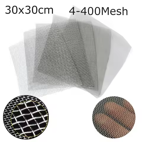 20x30cm/30X30cm/30x60cm/30x90cm 4/8/10/20/30/60/100/200/300/400 Mesh Stainless Steel Woven Cloth Scr