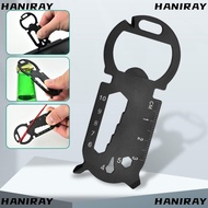 HANIRAY EDC Tools Card, Multifunction Silver Outdoor Gadgets, Portable Black Stainless Steel Beer Op