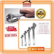 6~18'' Inch Adjustable Wrench 150~450mm Switch Spanar Spannar Spanner Spaner Spana Sepana Boleh Lara