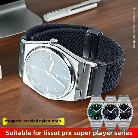 Modification Quick fit magnetic nylon watch strap For Tissot 1853 PRX Super Player T137407A 410A wat