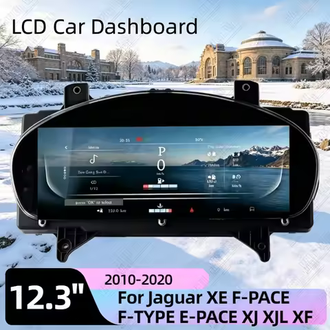 LCD Dashboard 12.3" CarPlay Car Digital For Jaguar XE F-PACE F-TYPE E-PACE XJ XJL XF 2010-2020 Meter