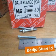 MESIN 6x40 engine bolts with 8 white keys, 6x40 flange bolts, 8 white keys