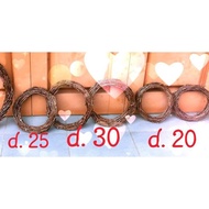 D.30 Circle Branches/Wreath Twigs/Wrap Earrings/Rustic Tails