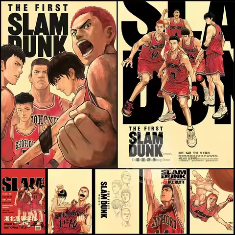 Vintage Slam Dunk Master Ryukawa Maple Sakuragi Hanamichi Haruko Poster Dormitory Bedroom Bar Room R