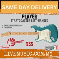 Fender Player Stratocaster Left-Handed Electric Guitar, Maple Fretboard -  Tide Pool