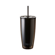 Ly nhựa 2 lớp Lock&Lock màu đen HAP507BLK 750ml - Hàng chính hãng, có ống hút, có nắp đậy - JoyMall