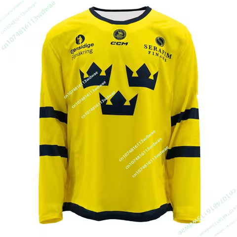 2026 New Players Sweden SHL Hockey Jersey 3D Print Trendy Unisex T-Shirt Sweden Hockey Jersey Quick-