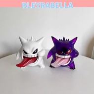 RLEYRABELLA  Gengar Figure, 9cm Transparent Gengar Action Figure, Cute Sticking Tongue Out PVC Genga