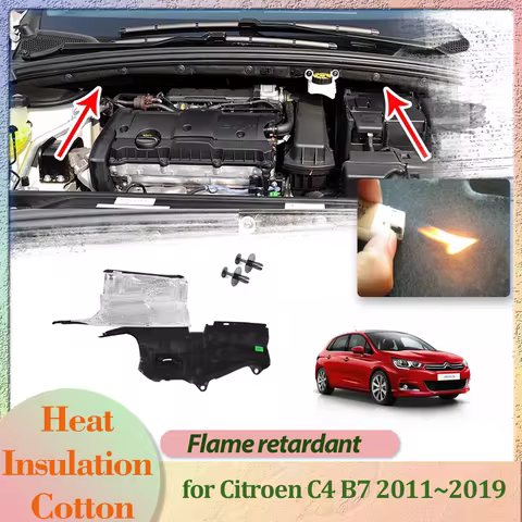 Car Engine Mat for Citroen C4 B7 2011~2019 Hood Cover Lower Insulation Liner Cotton Pad Soundproof H
