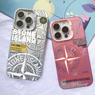 Casing iPhone 2-in-1 Spray PC Laser Gradient Anti-Fingerprint Shockproof Case iPhone 15/16 Pro Max