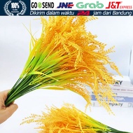 Tanaman Artificial Daun Padi Plastik Imitasi Dekorasi Hias Rumah Wheat Gandum Bunga Ilalang Bunga Ke