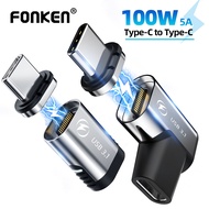 Fonken 100W USB C Magnetic Adapter 24Pins USB PD Fast Charging Type C QC 4.0 Magnet Data Converter U