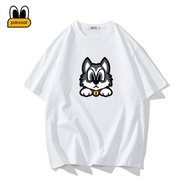 Pancoat Summer Trendy Short-Sleeved T-Shirt Pure Cotton Little Gray Wolf Print Short t1226