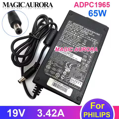 Original ADPC1965 Power Adapter 19V 3.42A 65W For Philips LCD Monitor 247E4QSD 247E4QHSD S220E2ANW/9