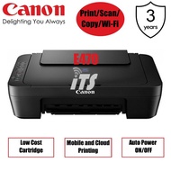 Canon PIXMA E470 AIO Printer - Wifi Ready (Black/Gray)