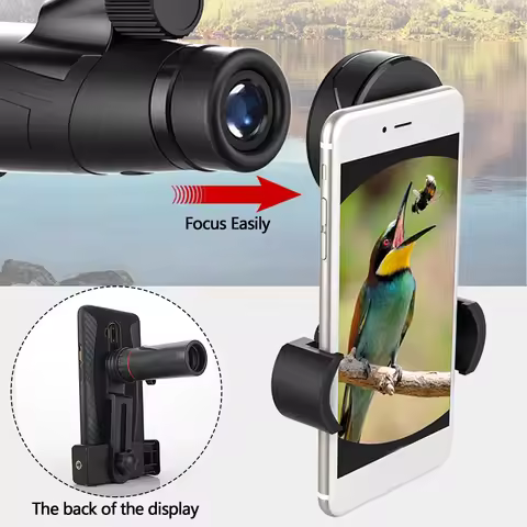 Universal Cell Phone Adapter Bracket Clip Mount Soft Rubber Material for Binocular Monocular Spottin