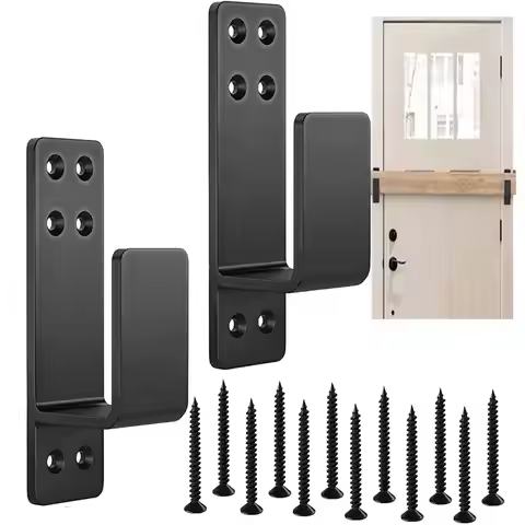 Shed Security Bar Door Brackets 2 Pack Upgraded Steel U Bracket Thickness Drop Open Bar Prevent Unau