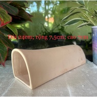 Ugly colored round and trapezoidal ceramic cave size 24cm for shrimp, pleco, Crayfish, cory