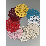 Auspicious Home Handmade Crochet Coaster Star Snow A42-3 Yuan about 18CM Dinner Plate Mat American C