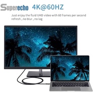 Type C To Mini Displayport Cable 4K 60Hz USB-C Laptop/Tablet To Mini Monitor [superecho.my]