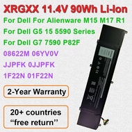 For Dell G5 15 5590 G7 7590 FOR Alienware M15 M17 Series Laptop Battery 1F22N XRGXX Compatible with 