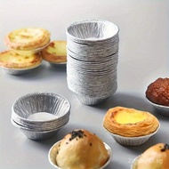 Egg Tart Cup Tin Foil Cup Aluminum Foil Egg Tart Base Tray Baking Mold Disposable Egg Tart Tray Pudd