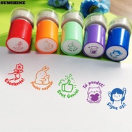 SUNSHINE 5Pcs Teacher Seal Stamp, Set Award Cute Animals Spanish Seal, Cartoon Praise Durable Encour