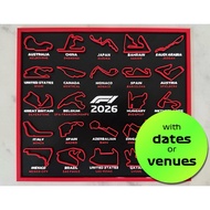 2026 Formula Calendar F1 with Dates or Venues