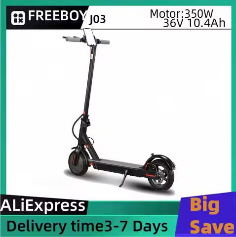 FREEBOY J-03 Adult Electric Scooter 350W Motor 36V 10.4Ah Battery Folding E-Scooter 8.5 Inch Tire Ci