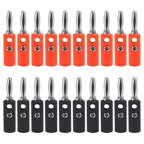 20pcs/10pcs 4mm Banana Plug Audio Speaker Cable Connector Male Audio Speaker Cable Connector Support