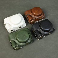 Sony ZV-1F/ZV1M2 Camera PU Leather Case with Crossbody Strap, Portable Protective Carry Bag