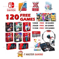 Nintendo Switch OLED / V2 Jailbreak - Atmosphere System with Games - Can Self Select Game - 512GB 120 Games + Ring