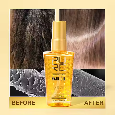 PURC Morocco Argan Oil Nourishing Hair Oil Smoothing Shine Soft Hair Serum Repair Damaged Frizz Dry 