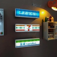 Creative Convenience Store Fridge Magnet Light Sign Glowing Display Board Magnetic Toy Model for Law